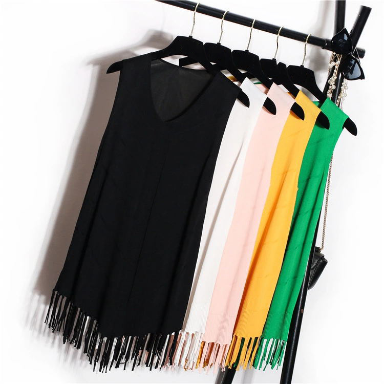 Fringed sleeveless sweaters